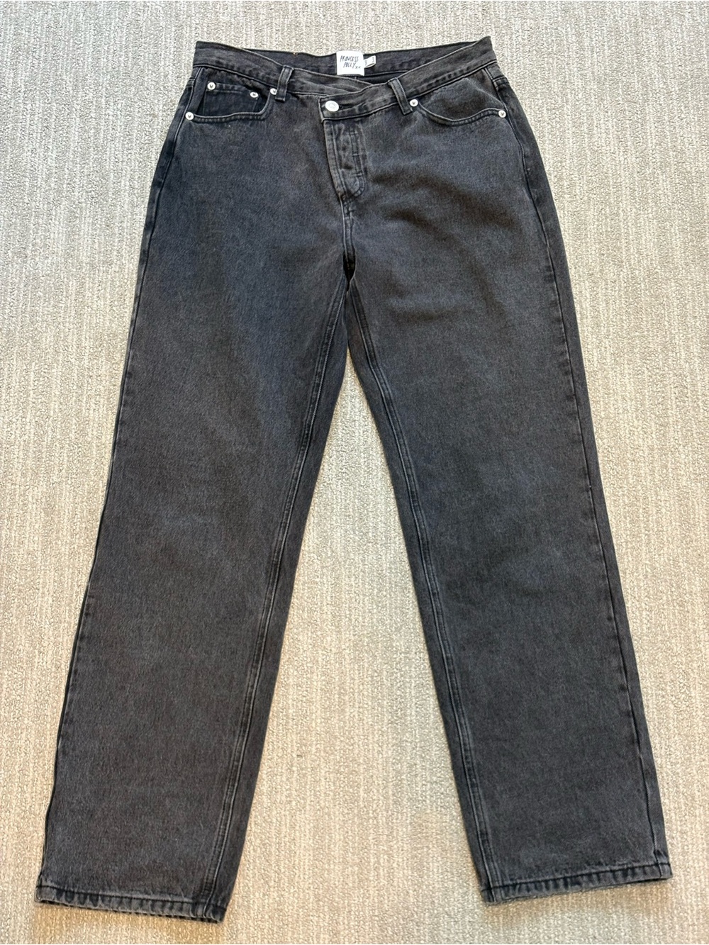 Washed Black high-rise jeans